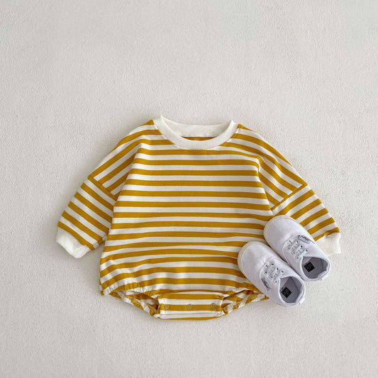 Long Yellow Striped Onesie