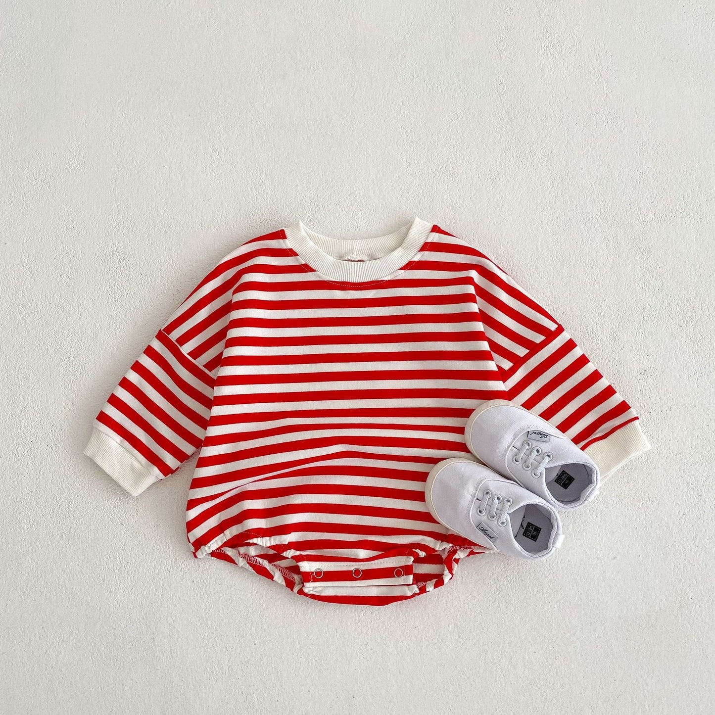 Long Red Striped Onesie