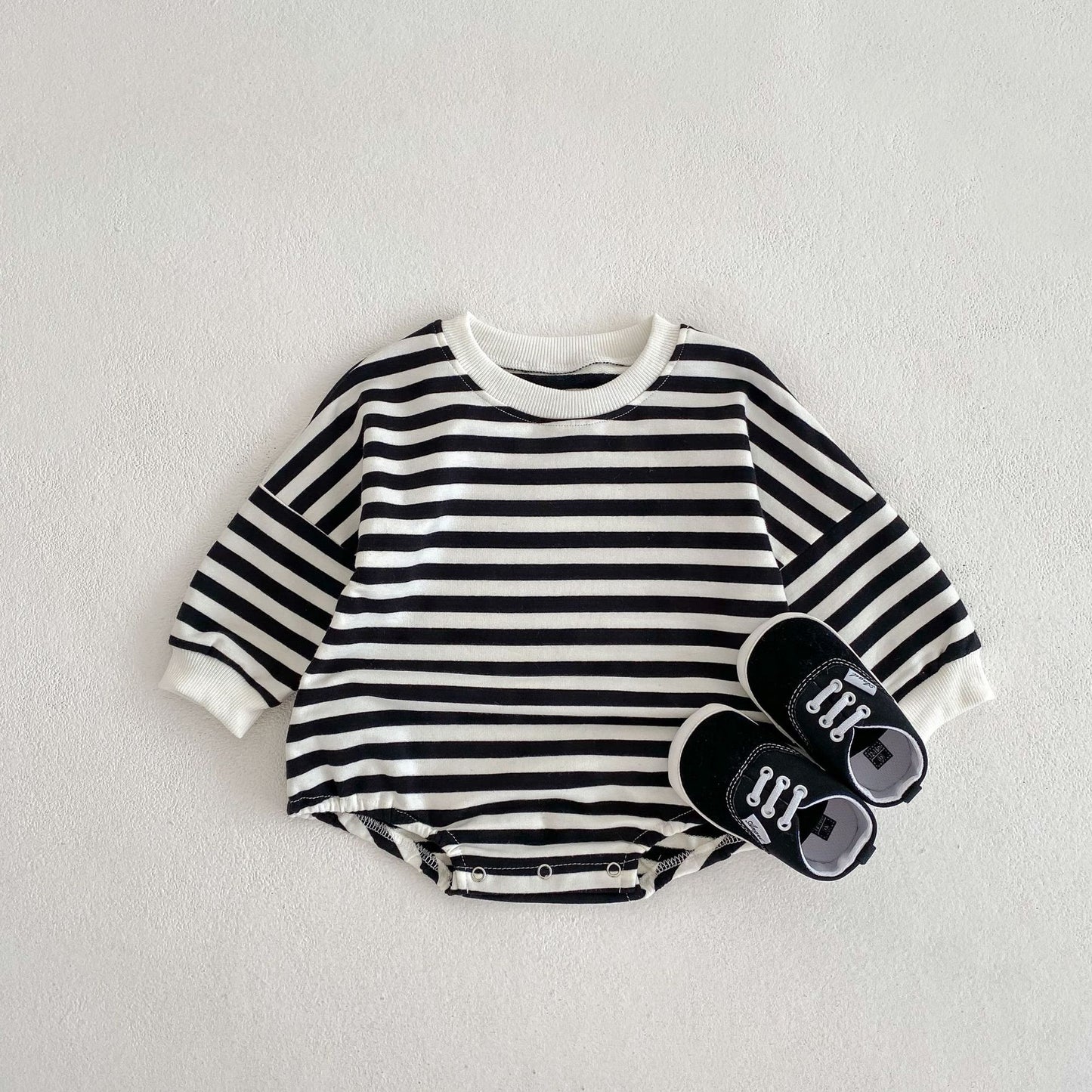 Long Black Striped Onesie