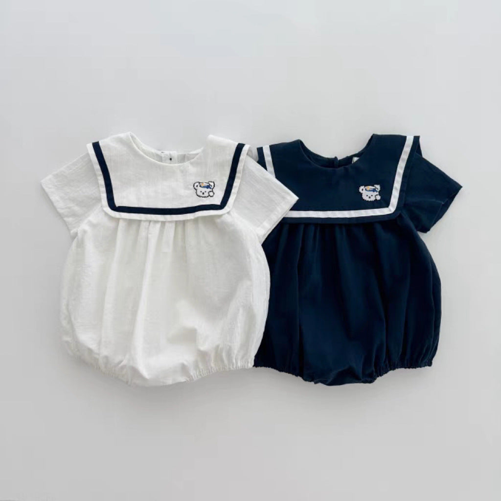 Navy Marine Romper