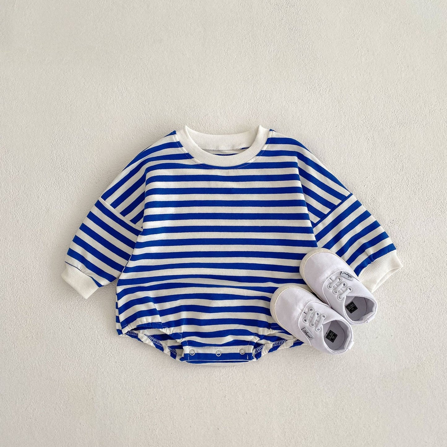 Long Blue Striped Onesie