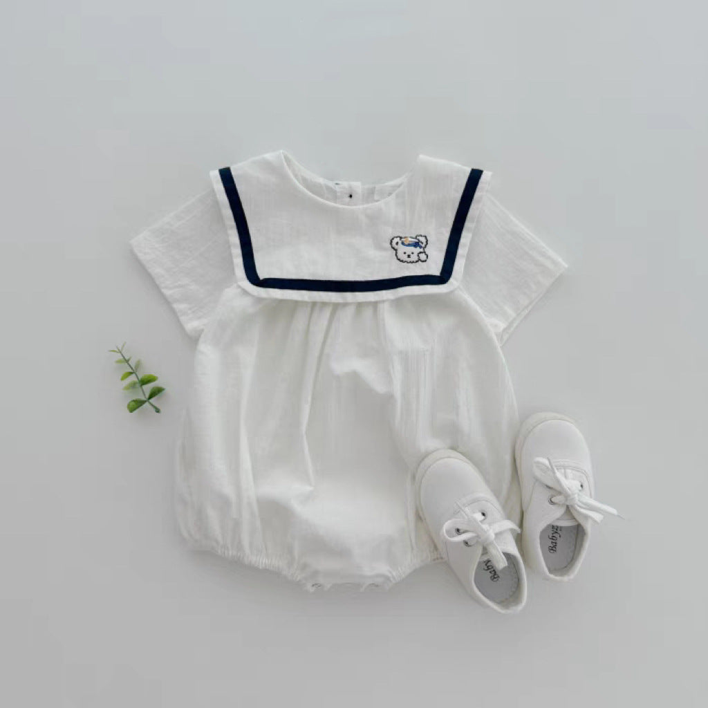 White Marine Romper