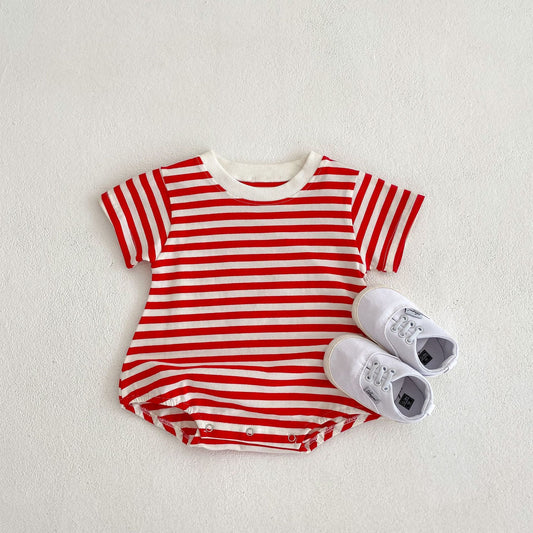 Short Red Striped Onesie