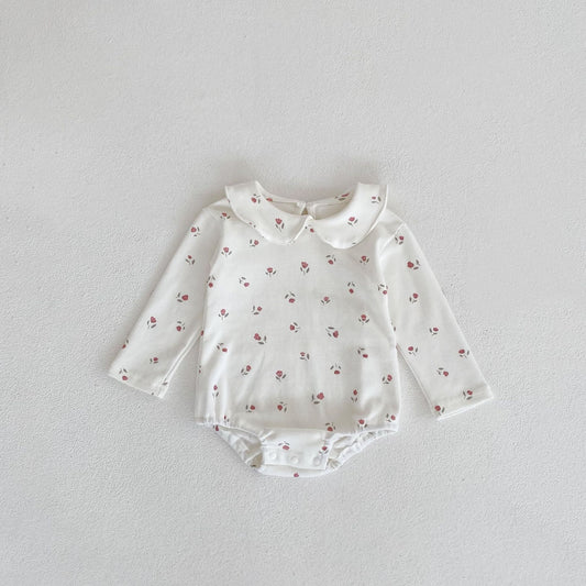 Flower Collared Onesie